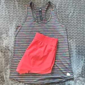 RBX Racer Back Top.  Apana Running Shorts.  Size Large
